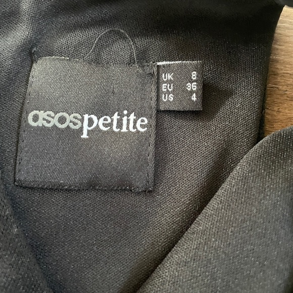 Asos petite black midi dress side cutouts 4 - Picture 5 of 8